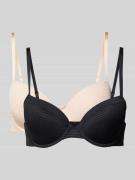 DORINA BH mit Hakenverschluss Modell 'LOUISE' im 2er-Pack in Black, Gr...