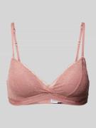 Calvin Klein Underwear BH mit Modal-Anteil und Spitzenbesatz in Mauve,...