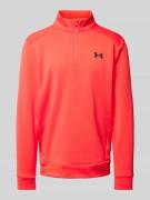 Under Armour Sweatshirt mit Troyer-Kragen in Hellrot, Größe L