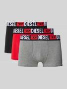 Diesel Trunks mit elastischem Logo-Bund im 3er-Pack in Rot, Größe L