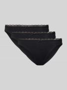 DORINA Slip mit Spitzenbesatz Modell 'NAOMI' im 3er-Pack in Black, Grö...