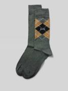 BOSS Socken mit Label-Print im 2er-Pack in Mittelgrau, Größe 39-42