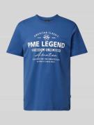 PME Legend T-Shirt mit Label-Print in Blau, Größe L