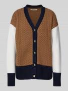 Barbour Cardigan mit V-Ausschnitt Modell 'Marcy' in Cognac, Größe 34