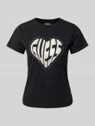 Guess Activewear T-Shirt mit Label-Detail Modell 'JULIA' in Black, Grö...