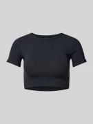 ORGANIC BASICS Cropped T-Shirt mit Rundhalsausschnitt in Black, Größe ...