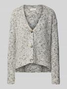 Christian Berg Woman Cardigan mit V-Ausschnitt in Hellgrau Melange, Gr...