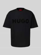 HUGO Oversized T-Shirt mit Label-Print Modell 'Dinkee' in Black, Größe...