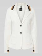 Marc Cain Slim Fit Blazer mit Eingrifftaschen in Offwhite, Größe 34