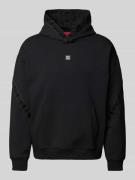 HUGO Hoodie mit Label-Badge Modell 'Dagarito' in Black, Größe M