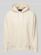 Emporio Armani Hoodie mit Strukturmuster in Offwhite, Größe L