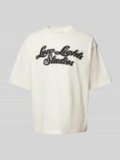 Low Lights Studios T-Shirt mit Label-Stitching in Offwhite, Größe L