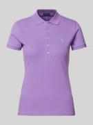 POLO RALPH LAUREN Poloshirt mit Label-Stitching Modell 'JULIE' in Lila...