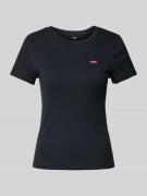 Levi's® T-Shirt mit Label-Patch Modell 'Cavia' in Black, Größe L