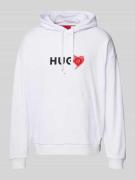 HUGO Hoodie mit Kapuze Modell 'Dewgili' in Weiss, Größe L