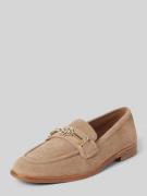 BOSS Loafers mit Label-Applikation Modell 'Helyan' in Beige, Größe 37