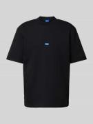 Hugo Blue T-Shirt mit Label-Badge Modell 'Nieros' in Black, Größe L