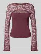 Gina Tricot Longsleeve mit Cut Out in Bordeaux, Größe L