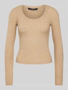 Vero Moda Strickpullover mit Rundhalsausschnitt in Sand, Größe XL