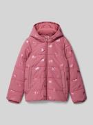 s.Oliver RED LABEL Regular Fit Steppjacke mit Motiv-Print in Fuchsia, ...