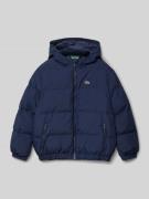 Lacoste Regular Fit Steppjacke mit Kapuze in Marine, Größe 140