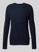 s.Oliver BLACK LABEL Regular Fit Strickpullover aus Woll-Mix mit Zopfm...