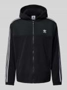 adidas Originals Fleecejacke mit Kapuze in Black, Größe M