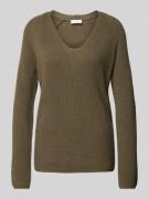 s.Oliver RED LABEL Regular Fit Strickpullover mit V-Ausschnitt und Rag...