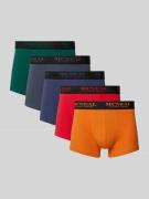 MCNEAL Trunks mit Label-Bund im 5er-Pack in Rot, Größe M