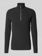 Tom Tailor Regular Fit Strick Troyer in Anthrazit, Größe XXXL