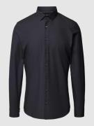 OLYMP No. Six Slim Fit Businesshemd aus Twill mit Stretch-Anteil in Bl...