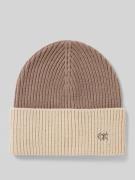 CK Calvin Klein Beanie in Two-Tone-Machart aus Wolle-Kaschmir-Mix in T...