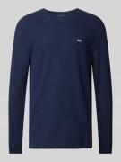 Tommy Jeans Regular Fit Longsleeve mit Label-Stitching in Marine, Größ...