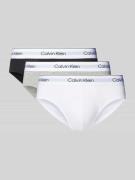 Calvin Klein Underwear Slip mit Label-Bund im 3er-Pack in Hellgrau, Gr...