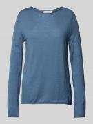 Marc O'Polo Strickpullover mit gerolltem U-Boot-Ausschnitt in Rauchbla...