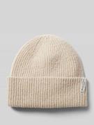 Marc O'Polo Beanie mit Schurwolle in Ripp-Optik in Beige, Größe 1