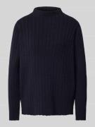 Milano Italy Strickpullover mit Stehkragen in Dunkelblau, Größe XS