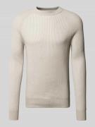 Marc O'Polo Regular Fit Strickpullover mit Bi-Colour-Effekt aus Bio-Ba...