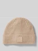 Codello Beanie mit breitem Umschlag in Beige, Größe 1