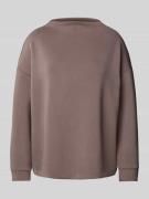 Fynch-Hatton Sweatshirt mit Stehkragen in Taupe, Größe M