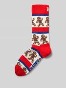 Happy Socks Socken mit Label-Stitching Modell 'Gingerbread' in Rot, Gr...