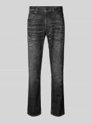 BOSS Orange Straight Leg Jeans im Destroyed-Look Modell 'TROY' in Anth...