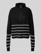 Noisy May Strickpullover mit Troyer-Kragen Modell 'NEWALICE' in Black,...