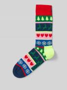 Happy Socks Socken mit Motiv-Stitchings Modell 'Christmas Stripe' in H...