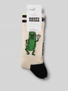 Happy Socks Socken mit Motiv-Stitching Modell 'Pickles' in Offwhite, G...