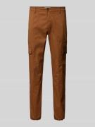 Blend Cargohose mit elastischen Abschlüssen in Mittelbraun, Größe 34/3...