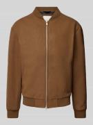 Jack & Jones Premium Bomberjacke mit Stehkragen Modell 'VENICE' in Bei...