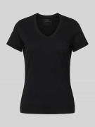Guess T-Shirt mit Label-Stitching in Black, Größe XS