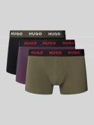 HUGO Trunks mit Label-Bund im 3er-Pack in Aubergine, Größe S