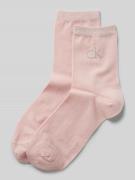 CK Calvin Klein Socken mit Label-Print im 2er-Pack in Rosa, Größe 39-4...